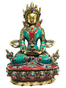 Statue of Amitayus, with Stone Setting