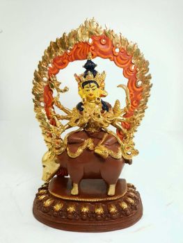  Statue of Marici Partly Gold Plated with Painted Face