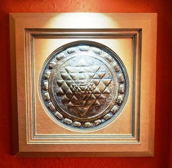 Paper wall hanging made of Nepali Lokta paper with Metal Framing