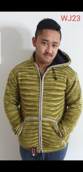 100% Woolen Khaki Green Color Jacket
