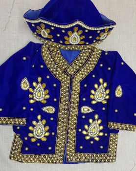  Velvet fabric Pasni set for Baby Boys
