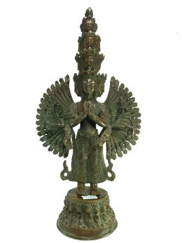 Old Stock Statue of Sahasrabhuja Avalokiteswara, 1000 Arms Lokeshvara Oxidized , Last Piece
