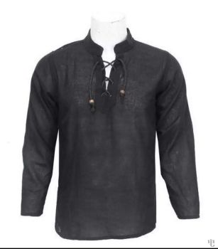 Nepali Handmade Cotton Kurta , Black Dying 
