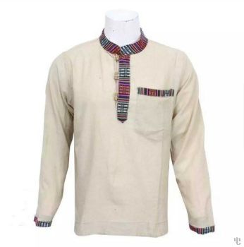 Nepali Handmade Cotton Kurta , Off White Dying 