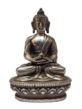 Masterpiece , Sterling Silver, 182 Gram Statue of Amitabha Buddha, Old Stock 