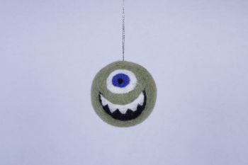 Hand-Felted Monster Embroidery Bauble
