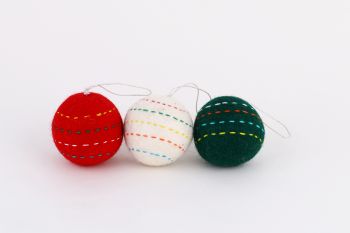 Running Stripe Xmas Bauble