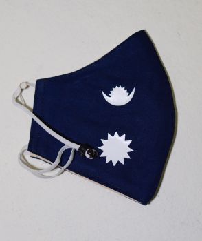 Nepali Print Mask-navy
