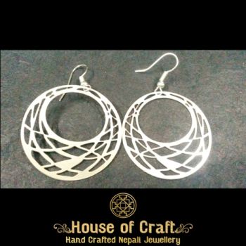 Light Weight Handmade White Metal Angles Earring