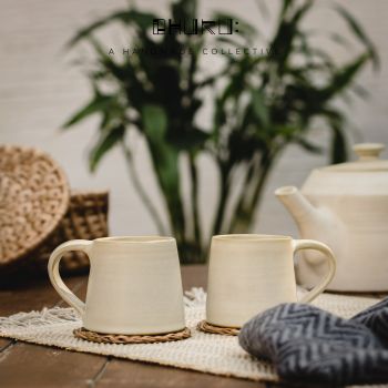 Off- White Ceramic Cup 