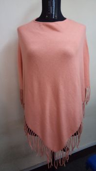   Pure Cashmere Poncho with italian  frienge  Hand Made  in Nepal