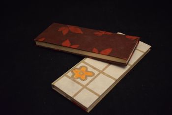 Floral Printed Lokta Paper Long Note Book