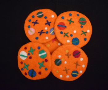 Handmade Felt Tea Mat Coaster Non-toxic and AZO free Non-harmful