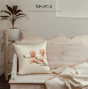 Floral Silk Cushions-multicolored