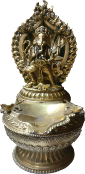 A Set of Two Large Sukunda  44 cm Height Fine Carving