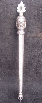 Antique Master Quality Tibet Iron Tantrik Phurba Khatvanga, Magical Wand, Nepal