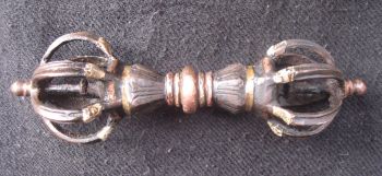 Antique Master Quality Handmade Iron 3 metal Tibetan 7 Prong Vajra, Dorji, Nepal