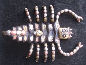 Huge Antique Master Quality Handmade Iron 3 metal work Tibetan Scorpion, Nepal