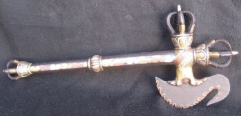 Antique Master Quality Handmade Tantrik Tibetan Dakini Karti Khatvanga, Nepal