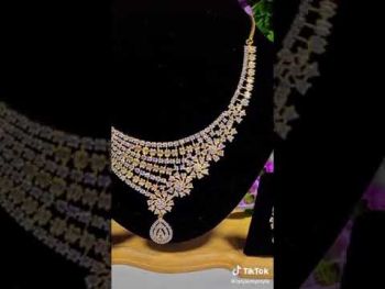(557) American Diamond Necklace Set