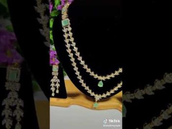 (559) American Diamond Necklace Set