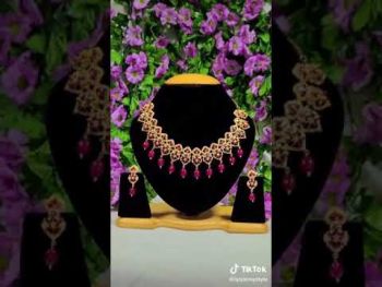 (575) American Diamond Necklace Set