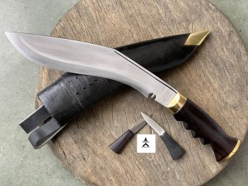 Gurkha Nepal Hand-forged Panjawal Gripper Handle Service Khukuri 10 Inches Blade