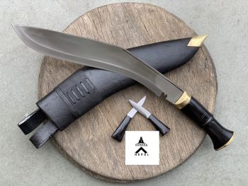 Gurkha Nepal Hand-Forged Classic Service Horn Handle Khukuri 13 Inches Blade