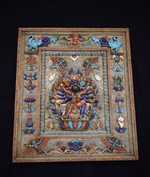 Handmade Gold & Silver Plated Filigree Stone Crafted Wall Frame Calendar