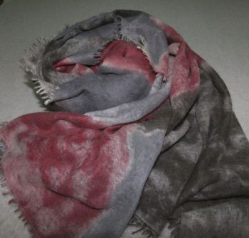 Cashmere Blanket | 60x90 | Printed Design | 100% Pure | Hand Knitted | Felted | Light and Warm | Soft Quality