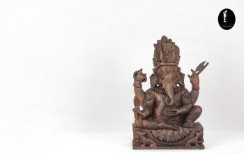 Wooden Ganesh Statue