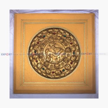 Paper wall hanging made Nepali Lokta with Metal framing.