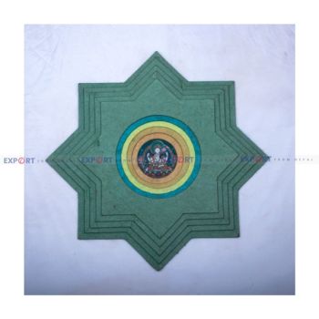 Paper wall hanging made of Lokta with Astamangal design.