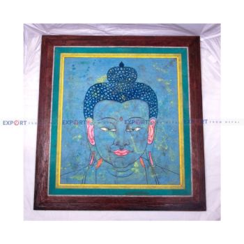 Paper wall hanging made of Nepali Lokta with Buddha Art.