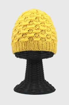 100% Pure Woolen Soft & Warm Yellow Beanie Hat