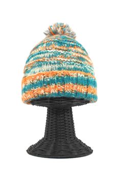 100% Woolen Outside and Polyester Inside Stretchable Soft & Warm Multi-Colored Beanie Hat