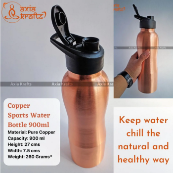 Copper Sports Water Bottle 900 Ml