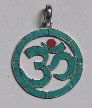 Sterling Silver Om pendant