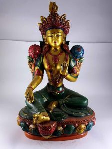 Clay Statue of Green Tara
