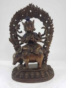  Statue of Marici Partly Gold Plated with Painted Face