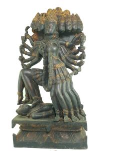 Statue of 10 Head 10 Legs Kali , Antique Finishing