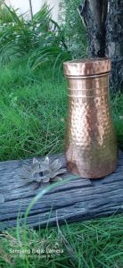 Dhaatu Pure Copper Ayurvedic Bedside Large Water Jug - 1200ml (Made in Nepal)