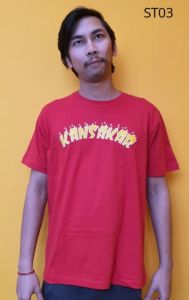 100% Cotton Linen Red T shirt