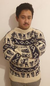 100% Pure Sheep Wool Handmade Pullover Sweater