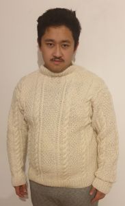 100% Pure Sheep Wool Handmade Pullover Sweater