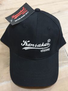 100% Cotton Linen Casual Black Cap