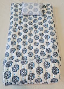 Blue flower pot baby bedding set