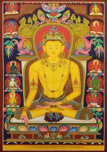Newari Paubha of Ratnasambhava Buddha with 24k Gold