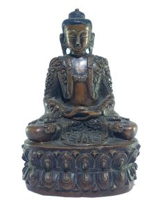  Old Stock , Super Light Weight Tibetan Statue of Amitabha Buddha, Oxidized , Last Piece, Chocolate Oxidized , Last Piece