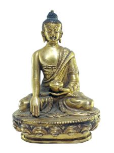  Old Stock , Tibetan Statue of Shakyamuni Buddha, Full Fire Gold Plated , Last Piece